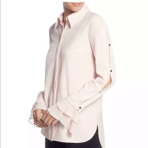 T tahari m blouse button down long sleeve